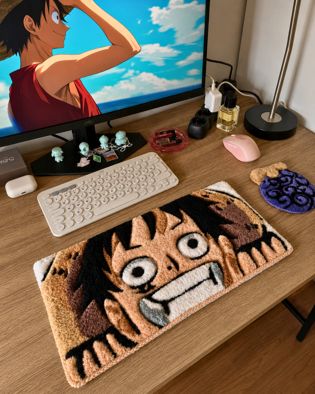 Monkey D. Luffy Gear Face Tufted Desk Mat