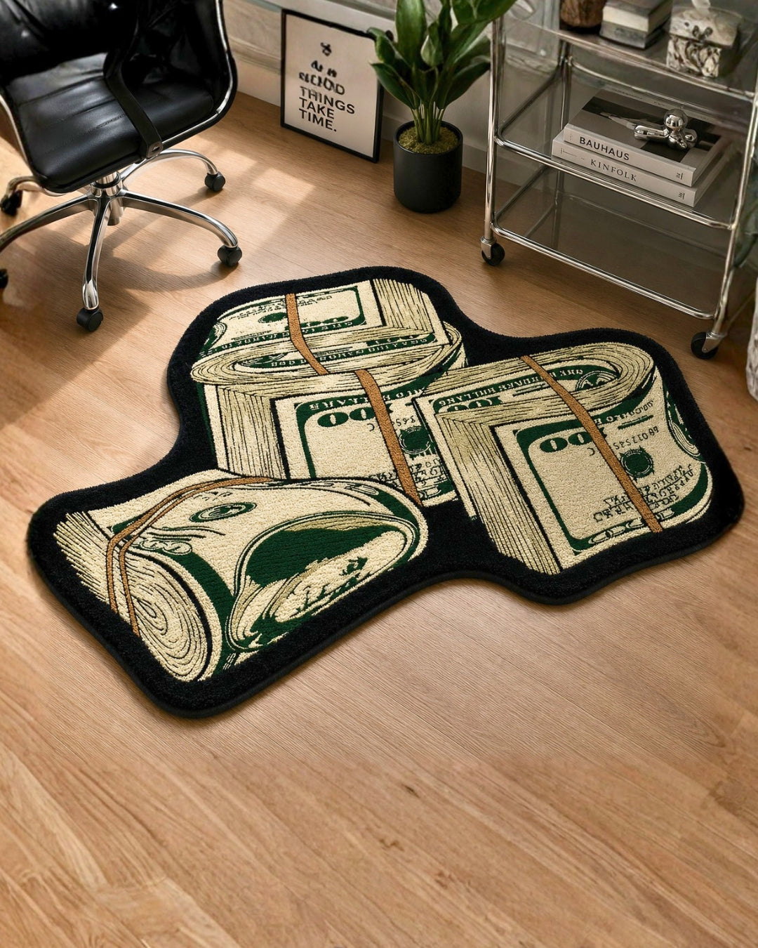 Money Stacks Hustle Tufted Rug