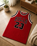 Chicago Bulls #23 Jersey Shaped Tufted Rug
