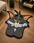 Tom the Cat Stressed Face Shaped Rug
