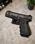 Glock 23 Pistol Shaped Tufted Rug