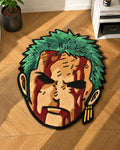 Roronoa Zoro Battle-Scarred Portrait Rug